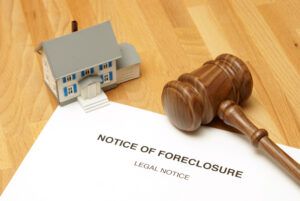 A notice of foreclosure to this unlucky home owner.